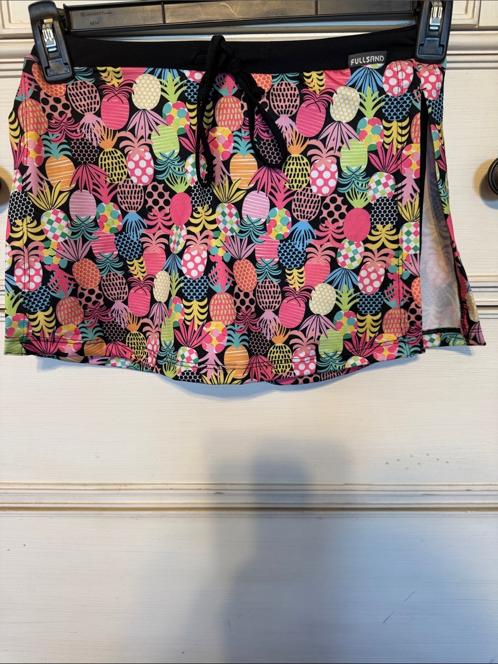 Women's Tropical Pineapple Active Shorts - Black Multi